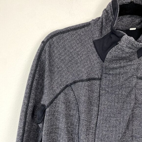 Lululemon Base Runner 1/2 Zip Heathered Herringbone 10 - Picture 3 of 11